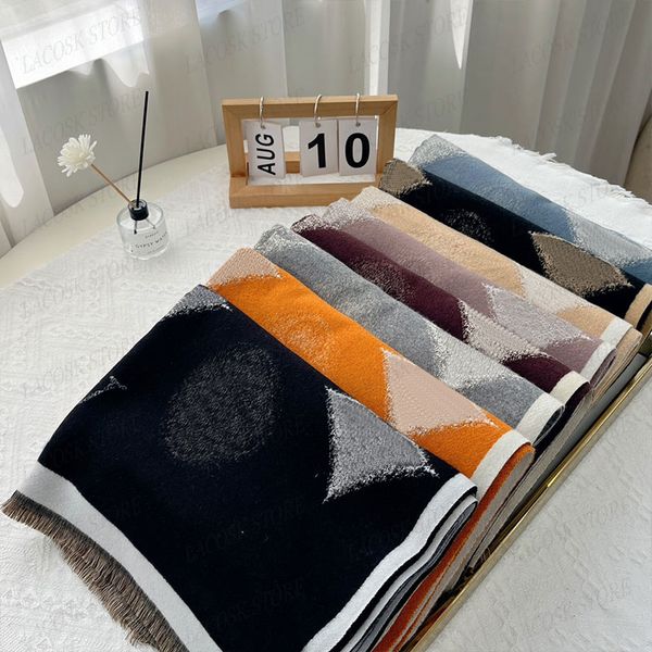 

Multicolor Long Shawl Wrap Tassels Designer Scarves Cashmere Warm Wool Men Women High Quality Thick Blanket Unisex Lover Scarfs 200*45CM
