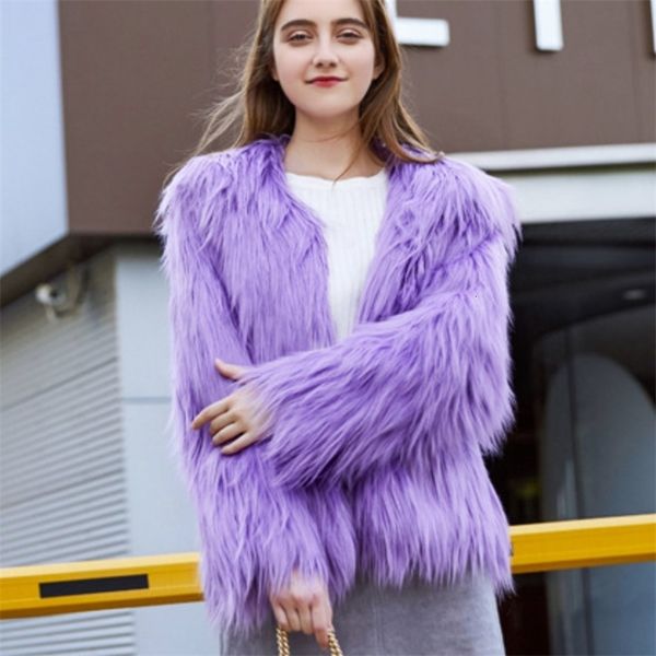 womens fur faux fur coat women imitation jacket plus size round neck coat solid color washed autumn and winter 230904, Black
womens fur faux fur coat women imitation jacket plus size round neck coat solid color washed autumn and winter 230904, Black
