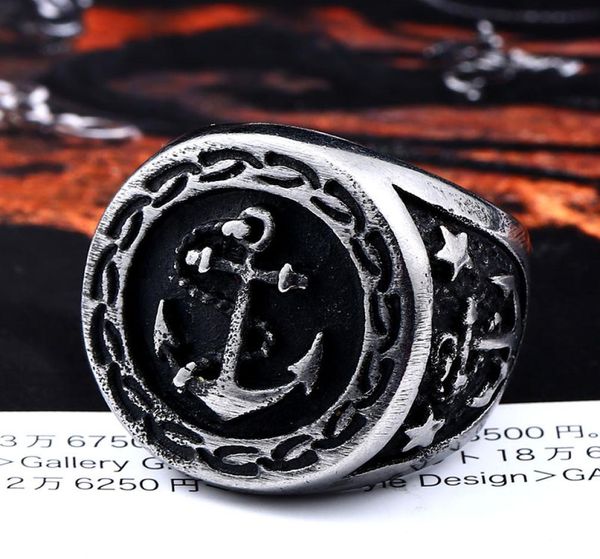 316l stainless steel ring anchor biker men ring punk vintage finger gold anchor fashion jewelry9330302, Silver
316l stainless steel ring anchor biker men ring punk vintage finger gold anchor fashion jewelry9330302, Silver