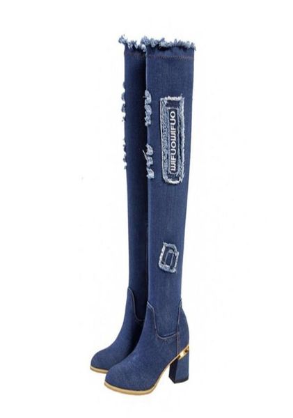 denim stretch women039s boots over the knee long boots metal thick heel high heel autumn and winter boots2525265, Black
denim stretch women039s boots over the knee long boots metal thick heel high heel autumn and winter boots2525265, Black