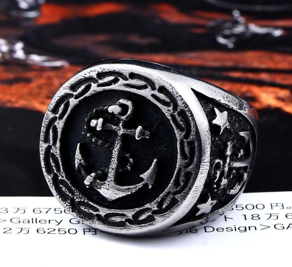 316l stainless steel ring anchor biker men ring punk vintage finger gold anchor fashion jewelry5483075, Silver
316l stainless steel ring anchor biker men ring punk vintage finger gold anchor fashion jewelry5483075, Silver