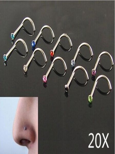 2019 titanium steel crystal nose stude rings body art piercing jewelry stainless steel nose rings earring studs nose piercing body5719094, Silver
2019 titanium steel crystal nose stude rings body art piercing jewelry stainless steel nose rings earring studs nose piercing body5719094, Silver