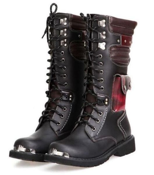 2020 designer punk rock military boot for men combat man039s knee high motorcycle boots leather army male tooling punk rock boo3818470, Black
2020 designer punk rock military boot for men combat man039s knee high motorcycle boots leather army male tooling punk rock boo3818470, Black