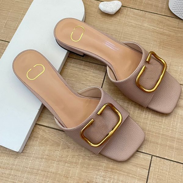 luxury designer women slippers classics metal v-button open toe sandals genuine leather flat bottom nonslip thick heel fish mouth slingback, Black
luxury designer women slippers classics metal v-button open toe sandals genuine leather flat bottom nonslip thick heel fish mouth slingback, Black