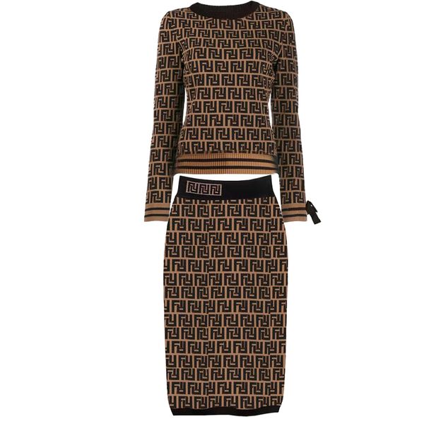 designer two piece set women knitting cardigan sweater hip wrap skirt autumn and winter round neck striped fashion long sleeve high jacquard, White
designer two piece set women knitting cardigan sweater hip wrap skirt autumn and winter round neck striped fashion long sleeve high jacquard, White