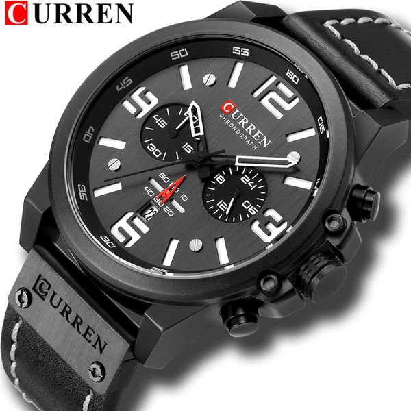 men's watches luxury brand curren reloj hombre casual quartz leather wristwatch chronograph and date window waterproof 30m283n, Slivery;brown
men's watches luxury brand curren reloj hombre casual quartz leather wristwatch chronograph and date window waterproof 30m283n, Slivery;brown