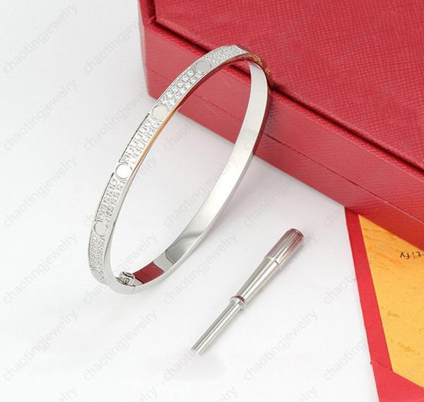 mens designer fashion bangle 5mm wide 2 row full diamond titanium steel bracelets man womens premium screwdriver bracelets1970690, Black
mens designer fashion bangle 5mm wide 2 row full diamond titanium steel bracelets man womens premium screwdriver bracelets1970690, Black