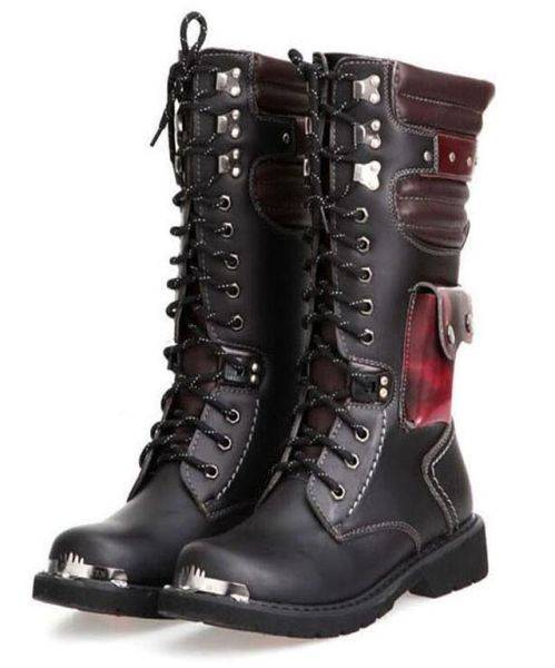 2020 designer punk rock military boot for men combat man039s knee high motorcycle boots leather army male tooling punk rock boo9021526, Black
2020 designer punk rock military boot for men combat man039s knee high motorcycle boots leather army male tooling punk rock boo9021526, Black