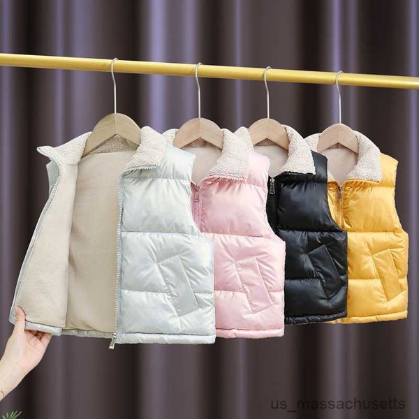 down coat kids winter vests coat 2023 new warm baby boys glossy down cotton vests jackets sleeveless toddler girls waistcoat r230905, Blue;gray
down coat kids winter vests coat 2023 new warm baby boys glossy down cotton vests jackets sleeveless toddler girls waistcoat r230905, Blue;gray