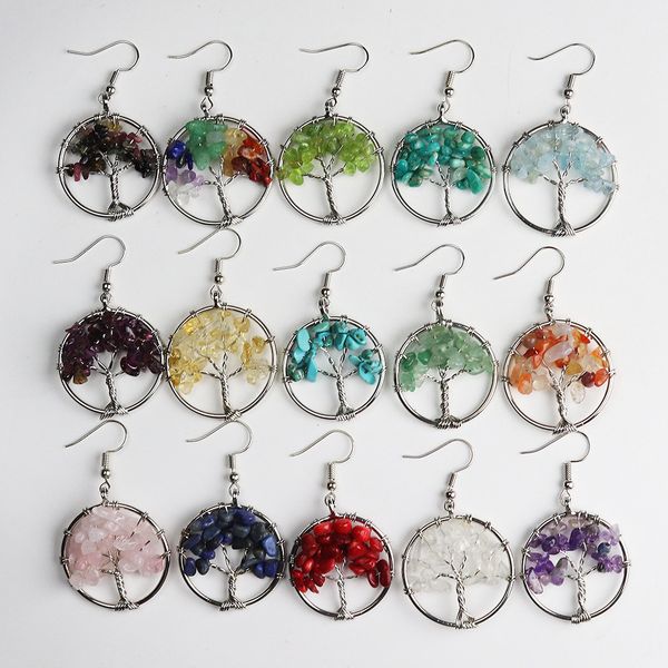 30mm chip stone tree of life charms earrings fluorite lapis amethyst rose quartz natural stone pendant crystal earrings jewelry, Golden
30mm chip stone tree of life charms earrings fluorite lapis amethyst rose quartz natural stone pendant crystal earrings jewelry, Golden