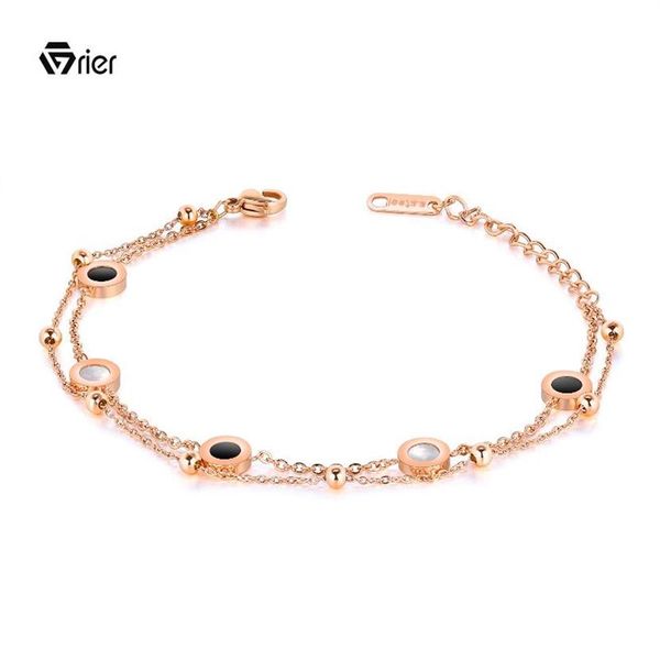 grier double black and white shell bracelets for women girls rose gold & link titanium steel bracelet jewelry link chain211b
grier double black and white shell bracelets for women girls rose gold & link titanium steel bracelet jewelry link chain211b