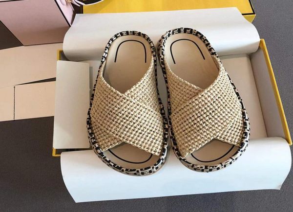 summer high end brand womens slippers luxury designer slipper antiskid wear resistant straw cross flat sandals holiday style trave1512726, Black
summer high end brand womens slippers luxury designer slipper antiskid wear resistant straw cross flat sandals holiday style trave1512726, Black