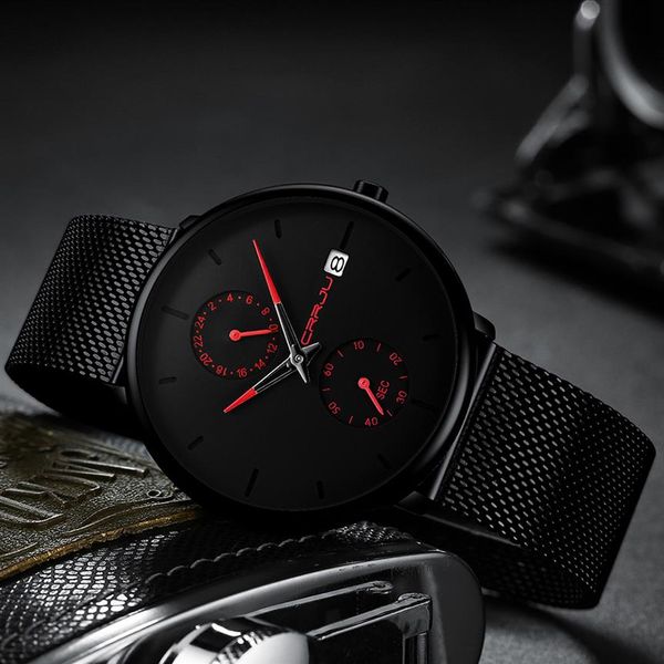 2022new crrju fashion mens watches brand luxury quartz watch men casual slim mesh steel waterproof sport watch relogio masculi350n, Slivery;brown
2022new crrju fashion mens watches brand luxury quartz watch men casual slim mesh steel waterproof sport watch relogio masculi350n, Slivery;brown