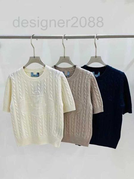 women's knits & tees designer 23 summer new fried dough twists pit bar letter jacquard everyday versatile slim pullover short sleeve oh, White
women's knits & tees designer 23 summer new fried dough twists pit bar letter jacquard everyday versatile slim pullover short sleeve oh, White