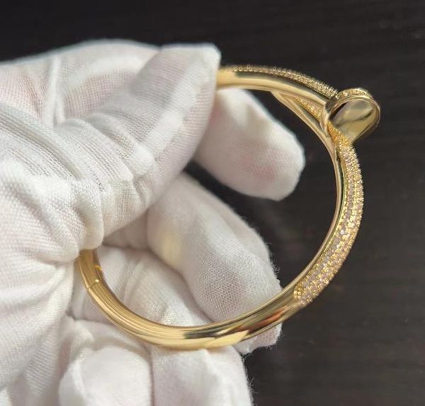 full diamond nail bangle bracelet women men 18k gold plated luxury bracelets jewelry for lover gift no box size 17 and 196242893, Black
full diamond nail bangle bracelet women men 18k gold plated luxury bracelets jewelry for lover gift no box size 17 and 196242893, Black