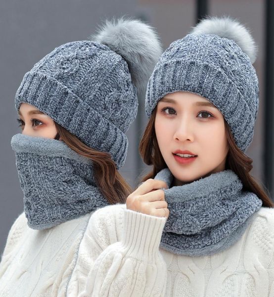 woman knit hat scarf sets winter pom pom knitted beanie hats woman crochet scarves outdoor warm party caps tta18322114683, Blue;gray
woman knit hat scarf sets winter pom pom knitted beanie hats woman crochet scarves outdoor warm party caps tta18322114683, Blue;gray