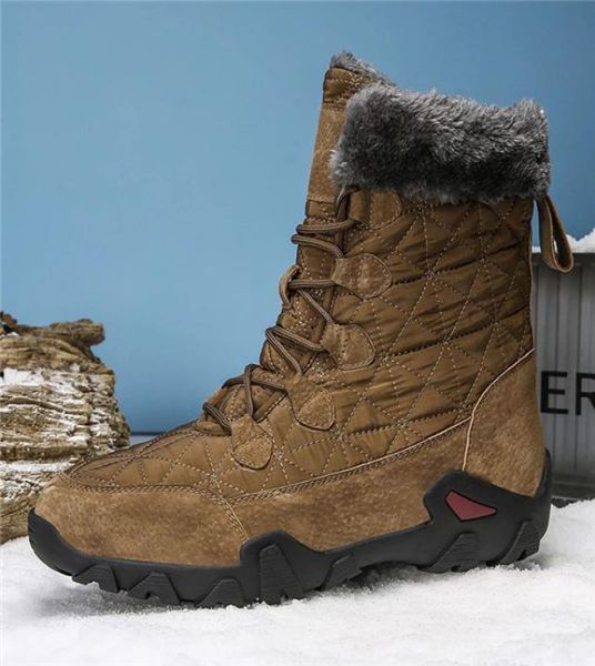 men winter warm fur plush suede leather waterproof fabric ankle snow boots male high anti slip rubber work safety shoes9312697, Black;brown
men winter warm fur plush suede leather waterproof fabric ankle snow boots male high anti slip rubber work safety shoes9312697, Black;brown