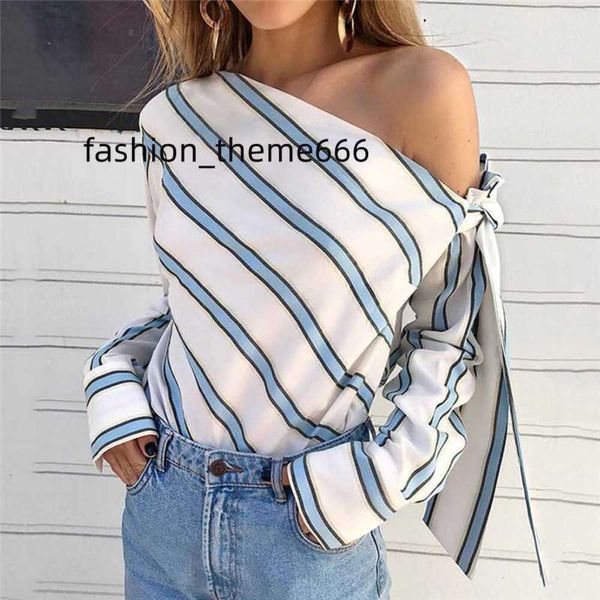 summer women new striped loose blouse fashion lady off shoulder lace up shirts female elegant blouses long sleeve chic, White
summer women new striped loose blouse fashion lady off shoulder lace up shirts female elegant blouses long sleeve chic, White