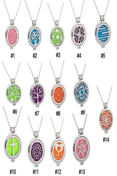 

stainless steel essential oil diffuser necklaces glow in the dark aromatherapy locket pendant silver chain for women fashion jewel1278136