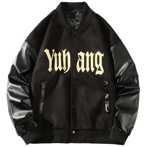 mens jackets hiphop letter suede stitching buttons baseball uniform jacket stand collar singlebreasted women loose couple 230904, Black;brown
mens jackets hiphop letter suede stitching buttons baseball uniform jacket stand collar singlebreasted women loose couple 230904, Black;brown