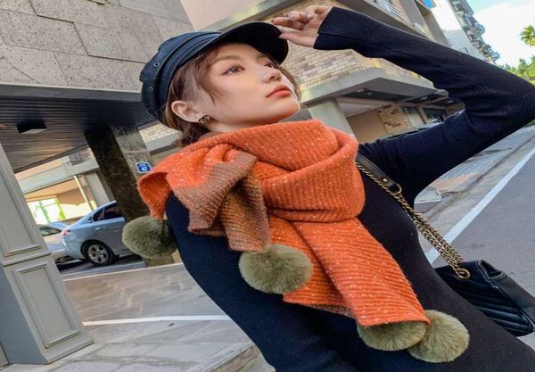 women scarf fur pompoms cashmere shawl female student long thick warm knitting scarf female poncho lady scarves4354178, Blue;gray
women scarf fur pompoms cashmere shawl female student long thick warm knitting scarf female poncho lady scarves4354178, Blue;gray