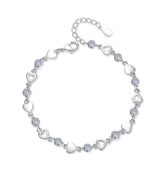 love sweet heart charm bracelets s925 sterling silver white purple crystal shining link bracelet jewelry beauty for girls4683480, Golden;silver
love sweet heart charm bracelets s925 sterling silver white purple crystal shining link bracelet jewelry beauty for girls4683480, Golden;silver