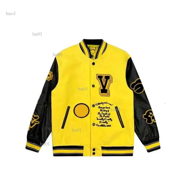 flocking leather sleeves jackets women men uniform fashion baseball coat couples single breasted warm jackets varsity coats designer296, Black
flocking leather sleeves jackets women men uniform fashion baseball coat couples single breasted warm jackets varsity coats designer296, Black