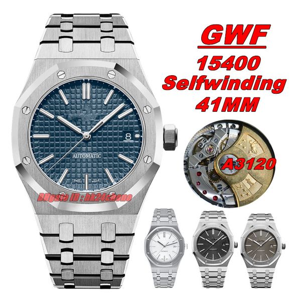 gw factory watches gwf v2 15400 selfwinding 41mm cal.3120 automatic mens watch blue dial stainless steel bracelet gents wristwatches, Slivery;brown
gw factory watches gwf v2 15400 selfwinding 41mm cal.3120 automatic mens watch blue dial stainless steel bracelet gents wristwatches, Slivery;brown