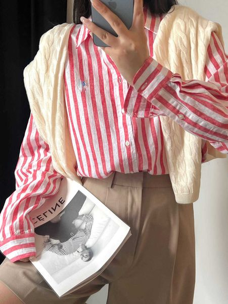 designer hanke trading company rl pony embroidery solid/striped linen long sleeve shirt, White
designer hanke trading company rl pony embroidery solid/striped linen long sleeve shirt, White