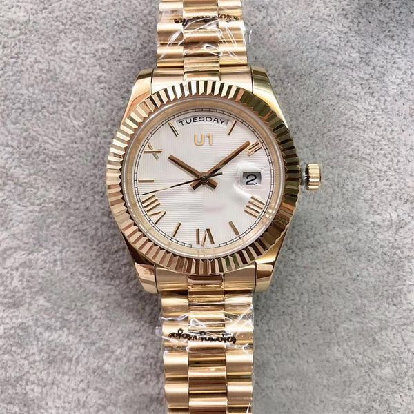 outdoor automatic mechanical mens watch watches 40mm white dial with fixed fluted bezel and gold stainless steel bracelet266t, Slivery;brown
outdoor automatic mechanical mens watch watches 40mm white dial with fixed fluted bezel and gold stainless steel bracelet266t, Slivery;brown