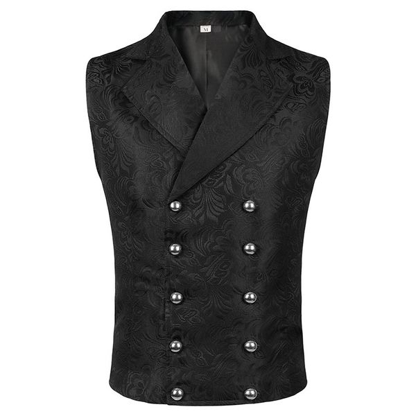 men's vests mens victorian suit vest men steampunk gothic medieval jacquard double breasted sleeveless waistcoat party halloween costum, Black;white
men's vests mens victorian suit vest men steampunk gothic medieval jacquard double breasted sleeveless waistcoat party halloween costum, Black;white