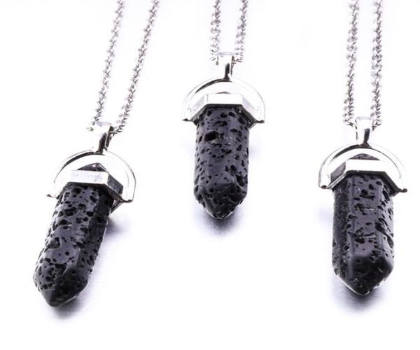 hexagonal prism black lava stone necklace aromatherapy essential oil perfume diffuser pendant necklace jewelry women9519026, Silver
hexagonal prism black lava stone necklace aromatherapy essential oil perfume diffuser pendant necklace jewelry women9519026, Silver