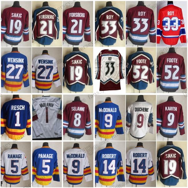 1972-1999 ccm retro college hockey jerseys patrick roy semyon varlamov rob ramage teemu selanne lanny mcdonald rene robert joe sakic peter f, Black
1972-1999 ccm retro college hockey jerseys patrick roy semyon varlamov rob ramage teemu selanne lanny mcdonald rene robert joe sakic peter f, Black