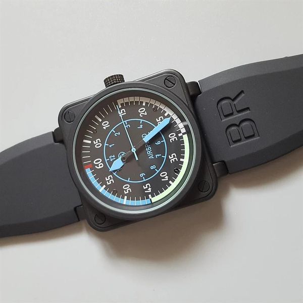 44mm mens bell watch waterproof automatic movement mechanical sapphire glass stainless steel men ross wristwatches br0244w, Slivery;brown
44mm mens bell watch waterproof automatic movement mechanical sapphire glass stainless steel men ross wristwatches br0244w, Slivery;brown