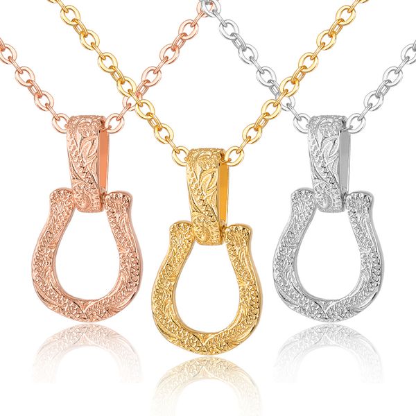 u-shaped horseshoe shaped necklace relief necklace three color women's pendant designer jewelry, Silver
u-shaped horseshoe shaped necklace relief necklace three color women's pendant designer jewelry, Silver