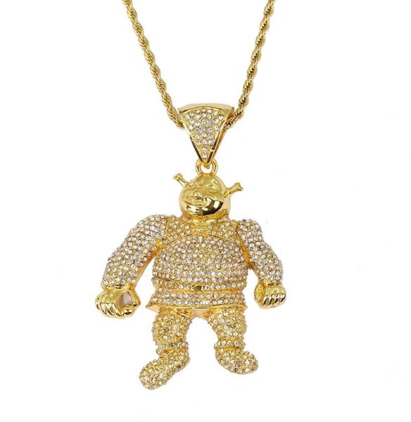 hip hop jewelry cz stone bling ice out shrek pendants necklace for men rapper jewelry gold silver color5780593
hip hop jewelry cz stone bling ice out shrek pendants necklace for men rapper jewelry gold silver color5780593