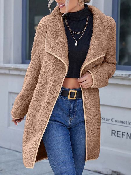 womens fur faux autumn winter coat women long jacket teddy plush thick warm 230904, Black
womens fur faux autumn winter coat women long jacket teddy plush thick warm 230904, Black