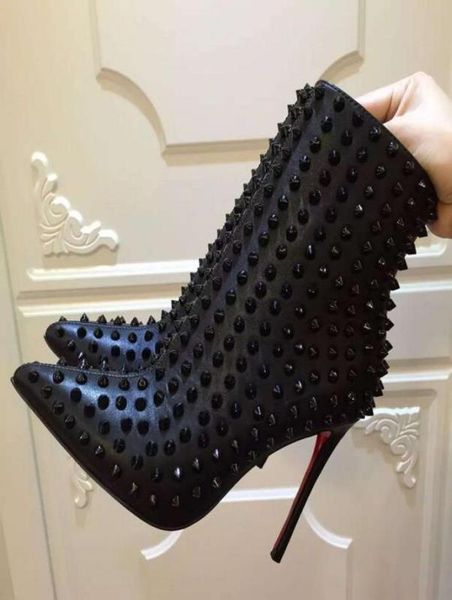 classics women high heel boots with rivets shoes thin heel redbottom pointed toe women039s boots dust bag1355390, Black
classics women high heel boots with rivets shoes thin heel redbottom pointed toe women039s boots dust bag1355390, Black
