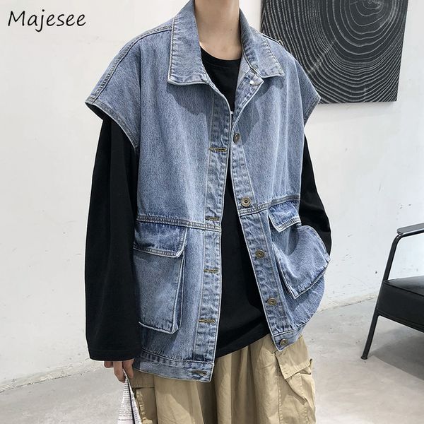men's vests men ins handsome big pockets personality allmatch fashion streetwear japanese cool stylish denim cargo male clothing 230904, Black;white
men's vests men ins handsome big pockets personality allmatch fashion streetwear japanese cool stylish denim cargo male clothing 230904, Black;white