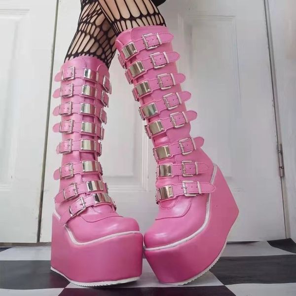 women boots plus size new platform thick heel boots women punk gothic black buckle shoes woman fashion women's boots for girls party sh
women boots plus size new platform thick heel boots women punk gothic black buckle shoes woman fashion women's boots for girls party sh