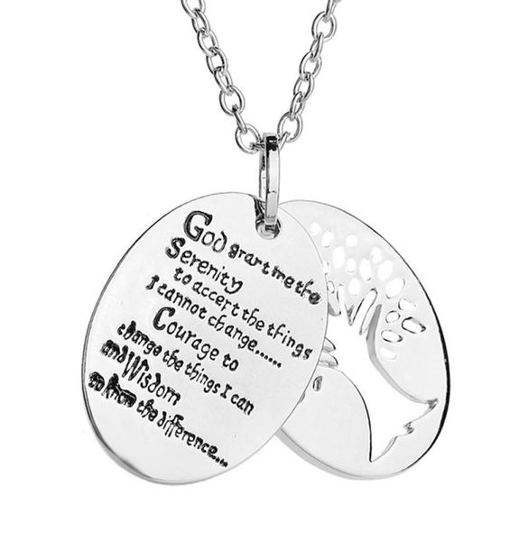 hand stamped english bible serenity prayer charm pendant necklace women men prayer jewelry tree of life charms necklaces6823502, Silver
hand stamped english bible serenity prayer charm pendant necklace women men prayer jewelry tree of life charms necklaces6823502, Silver