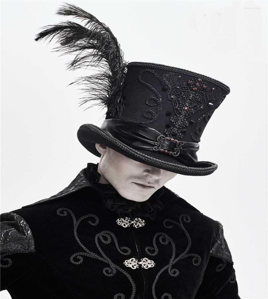 wide brim hats gothic vintage hat men steampunk cosplay punk party caps feather decoration drop3379720, Blue;gray
wide brim hats gothic vintage hat men steampunk cosplay punk party caps feather decoration drop3379720, Blue;gray