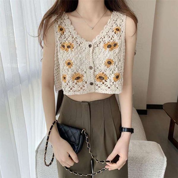 short ethnic style embroidered vest cardigan v neck with hollowed out sleeveless womens top, Black;white
short ethnic style embroidered vest cardigan v neck with hollowed out sleeveless womens top, Black;white