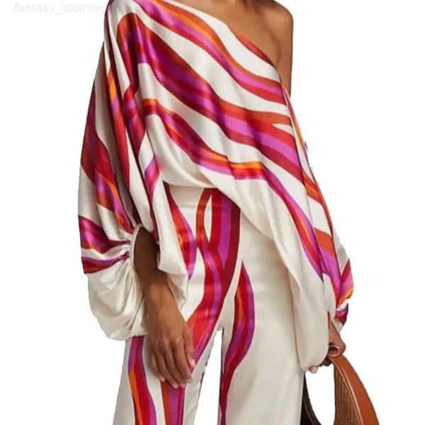 casual satin commuting suit fashion hollow off shoulder with long pants women 2 piece sets 2023 spring loose print outfits, White
casual satin commuting suit fashion hollow off shoulder with long pants women 2 piece sets 2023 spring loose print outfits, White
