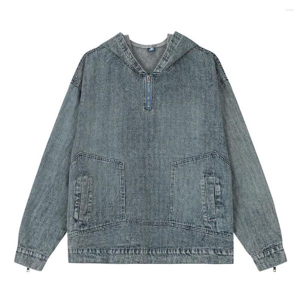 2023 men's hoodies spring autumn heavyweight retro denim sweatshirts man high street washed spliced zipper loose oversize casual, Black
2023 men's hoodies spring autumn heavyweight retro denim sweatshirts man high street washed spliced zipper loose oversize casual, Black