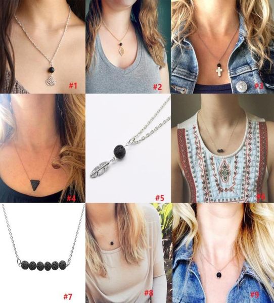 9 styles black lava stone bead aromatherapy essential oil perfume diffuser pendant necklace jewelry women gift goldsilver chain k4035956, Silver
9 styles black lava stone bead aromatherapy essential oil perfume diffuser pendant necklace jewelry women gift goldsilver chain k4035956, Silver