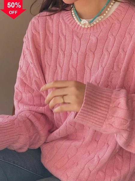 designer ralph pony embroidered round neck pullover wool knit loose versatile underlay sweater coat, White;black
designer ralph pony embroidered round neck pullover wool knit loose versatile underlay sweater coat, White;black