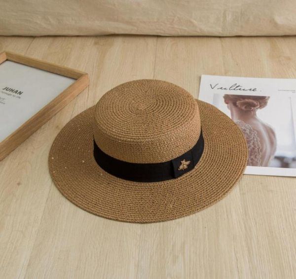 wide brim hats straw hat ladies bee bow summer outing sunscreen sunshade european and american retro leisure allmatch 268909, Blue;gray
wide brim hats straw hat ladies bee bow summer outing sunscreen sunshade european and american retro leisure allmatch 268909, Blue;gray