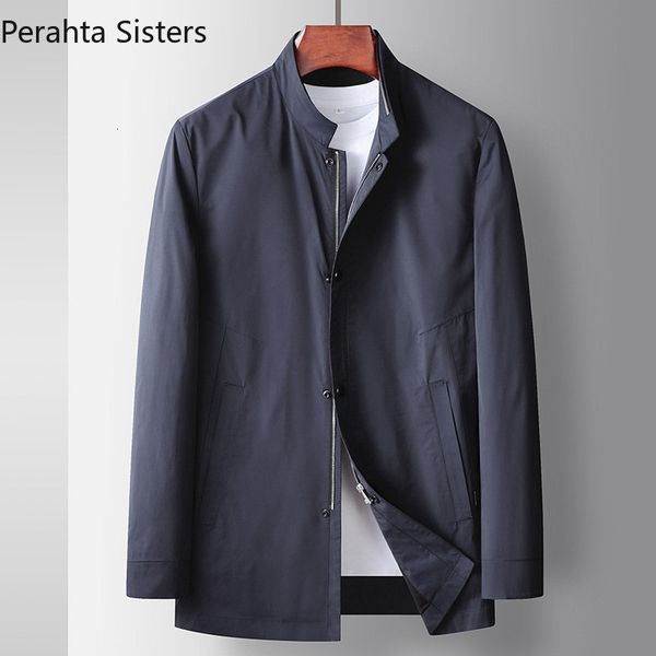 men's trench coats brand smart casual jackets for men spring autumn fashion zipper stand collar antiwrinkle nonironing man jacket 23090, Tan;black
men's trench coats brand smart casual jackets for men spring autumn fashion zipper stand collar antiwrinkle nonironing man jacket 23090, Tan;black