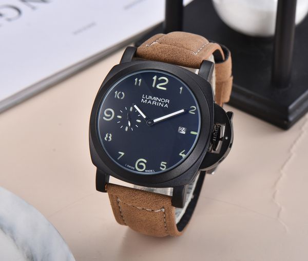 paner 2023 luxury chronograph clock designer watches quartz watch men's stainless steel case watch black leather band pam -03, Slivery;golden
paner 2023 luxury chronograph clock designer watches quartz watch men's stainless steel case watch black leather band pam -03, Slivery;golden